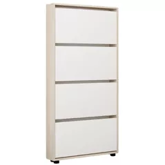 Полка для обуви Mobildor-Lux Leo Slim 50x16x164H cm Sonoma/White