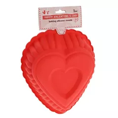 Formă de copt Promstore 54890 Sf.Valentine din silicon Inima 25x23x7cm