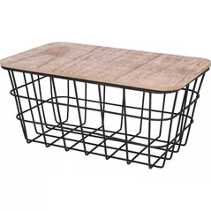 Короб для хранения H&S 51029 metalic cu capac mdf 26x15x12cm