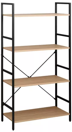 Raft de birou Deco Columbus 4 nivele (63x30x124H) Oak/Black