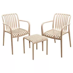 Садовая мебель ProGarden 57419 Set mobilier 3 unitati: masa + 2 scaune, gri