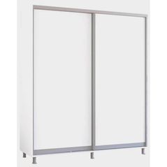 Dulap Mobildor-Lux Aron-S uși glisante din PAL (190x60x210H cm) Alb Brilliant