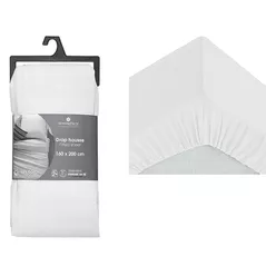 Домашний текстиль Promstore 57027 Cearsaf cu elastic Atmosphera Oeko-Tex 160x200x30cm, 100% bumbac, alb