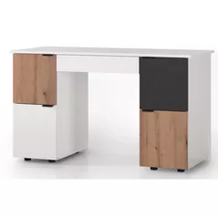 Masă de birou Fabrik Home Mateo, стол письменный 1400x820x600 Белый ясень/Дуб эвок