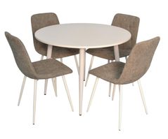 Set masă și scaune Evelin di Costacurta стол DT-402-5Wh + 4 стула YTC-080Wh Grey