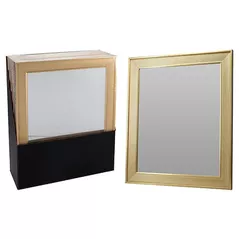 Зеркало для ванной Promstore 56400 Oglinda de perete 60x50x2.2cm, rama aurie