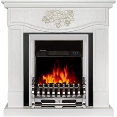 Камин электрический ArtFlame Auren & Galileo Silver, 950x930x270mm, Alb