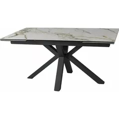 Стол Signal Columbus 160(240)90 ceram bialy amber/czarn