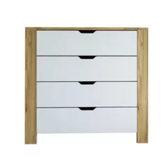 Комод Trendy Nisan 1600-026-White, Walnut, 90x85x42cm (GTR007928)