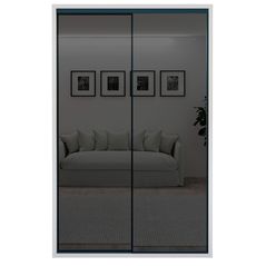 Шкаф Bayro Parma Graphite 1400x2250x600 белый, купе