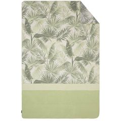 Textile de casă Ibena 2143/700 Jacquard Baumwolldecke Hawaii mith GOTS Zertifikat Green