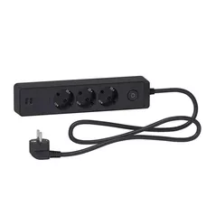 Фильтр электрический Schneider ST943U3B, 3 locuri + 2 USB + intr. 16A 3m