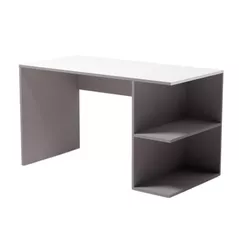 Masă de birou Smartex (10202) Comp 130cm Alb+Grafit
