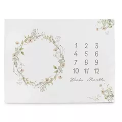 Covoraș de joacă Ceba Baby W-309-000-736 Covoras Milestone Mat Basic Summer Flowers, 92x72cm