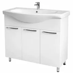 Шкаф под умывальник Mashtab 11344 Agat cu 3 usi 90cm Alb