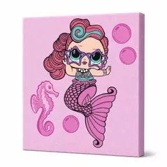 Tablou pe numere Ideyka (KHO6266) L.O.L. Surprise! Mermaids Waves, 40х40