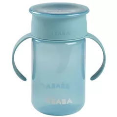 Cană cu pai Beaba B913572 Cana de invatare 340 ml Blue