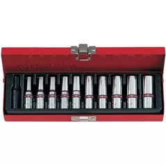 Набор головок, бит, насадок King Tony 2510SR набор 1/4" торцевых головок глубоких, дюймовые 6 гран., 10 пр.