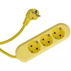 Удлинитель электрический BACHMANN 387.2704 smart 3xSchuko 1.5m h05vv-f 3g 1.50 nedem, galben