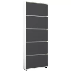 Полка для обуви Mobildor-Lux Leo Slim 50x16x203H cm White/Anthracite