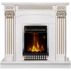 Камин электрический ArtFlame Calisto & Gala silver, 1020x1100x300mm, Alb
