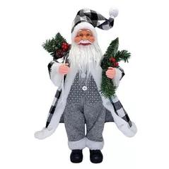 Новогодний декор Promstore 02519 Mos Crăciun, 45cm, Nordic Style cu crengi de brad