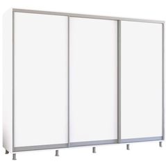 Dulap Mobildor-Lux Aron uși glisante din PAL (270x60x210H cm) Alb Brilliant