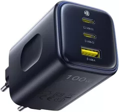 Зарядное устройство сетевое Baseus E0121400 GaN 2*Type-C+1*USB-A 100W, PicoGov Series AE11, Cosmic Black