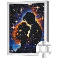 Картина по номерам Art Gallery QB206593 Mozaic cu diamante patrate 40x50cm Indragostiti