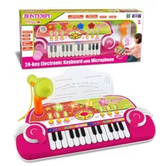 Музыкальная игрушка Bontempi 122972 Синтезатор с 24 клавишами с микрофоном