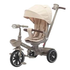 Bicicletă-cărucior Richi (64606) Tricicleta khaki pentru copii (JTR189)