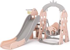 Tobogan Chipolino SLSET02407PI Горка с качелей и кольцом Pink