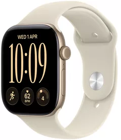 Ceas inteligent Apple Watch Series 12 GPS 42mm Light Gold Aluminium Case with Sand Sport Band M/L MJEE4