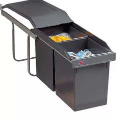 Coș de gunoi Hailo 3650101 Tandem 15/15 Dark Grey