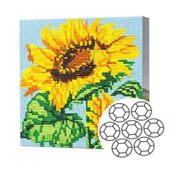Картина по номерам Art Gallery BJ1016 Mozaic cu diamante 20x20cm Floarea-soarelui