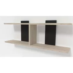 Полка декоративная Smartex (14104) RD13 Negru+Stejar Deschis