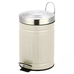 Урна для мусора Bisk 07519 cu pedala 3L SKANDI bej - capac crom