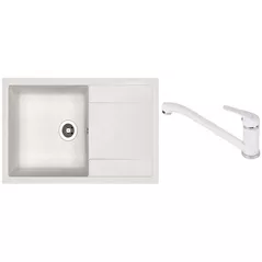 Мойка кухонная со смесителем Dr.Gans Techno 860 + SanDonna F 1069 alb