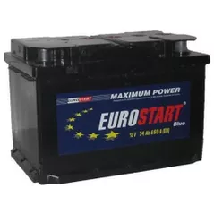 Автомобильный аккумулятор Eurostart Blue 74 Ah (R) ETN0 A660 (278х175х190)