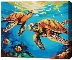 Tablou pe numere BrushMe RMG0010FC 30x40сm (fără cutie) Țestoase marine