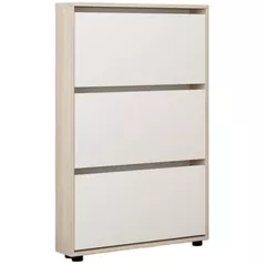 Полка для обуви Mobildor-Lux Leo Slim 50x16x125H cm Sonoma/White