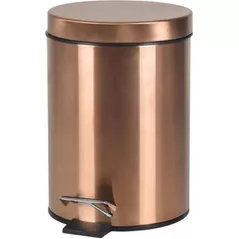Coș de gunoi Bisk 08615 cu pedala 3L HARMONY aur-roz