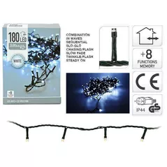 Ghirlandă Promstore 27417 Огни новогодние Нить 180LED белый, 18m, 8реж, in/out