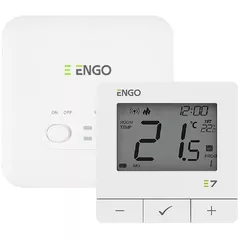 Термостат ENGO Controls E7-RFW, fără fir, programabil, white