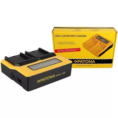 Зарядное устройство для фото-видео Patona Dual LCD USB Sony NP-FM50 NP-F550 NP-F750 NP-F970