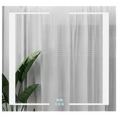 Oglindă baie Bayro Sirius 900x800 LED 3C touch c подогревом, часами и термометром