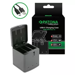 Зарядное устройство для фото-видео Patona Premium triple charger charging box for GoPro Hero 13 incl. USB-C cable