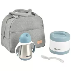 Seturi pentru hrănire bebelușilor Beaba B913529 Set izoterm on the go 4 piese Blue