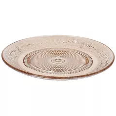 Тарелка H&S 48100 сервировочная 22.5cm, стекло, бежевая