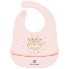 Bavețică Kikka Boo 31303030046 Baveta din silicon Savanna Pink